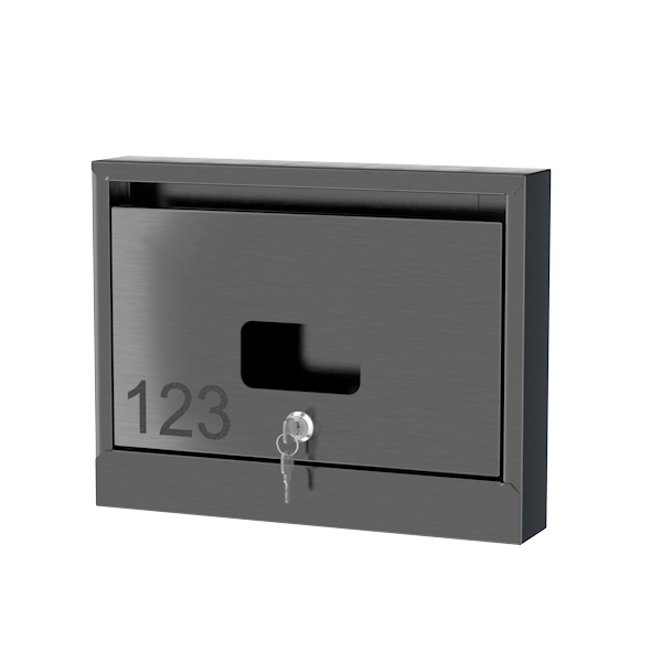 почтовый ящик из нержавеющей стали серии слим 3x3