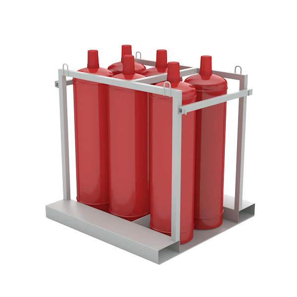 контейнер (палета) для 4 кислородных газовых баллонов