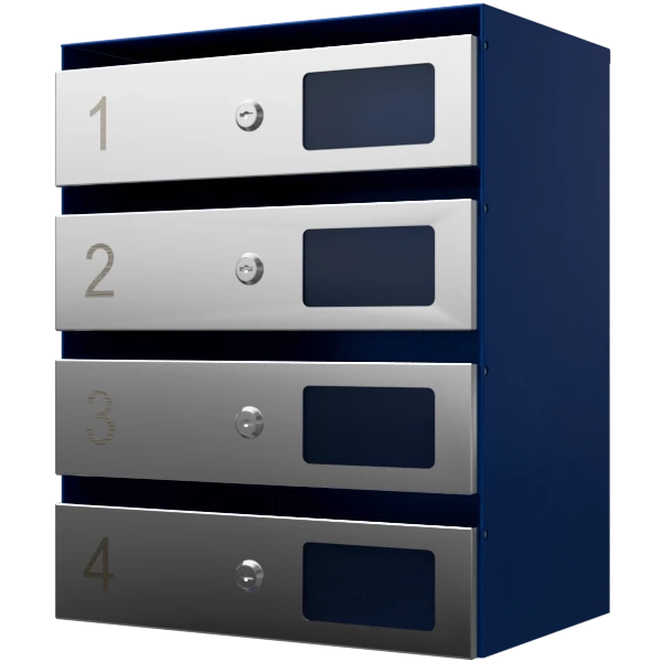 почтовый ящик 4-секционный серия ультра инокс