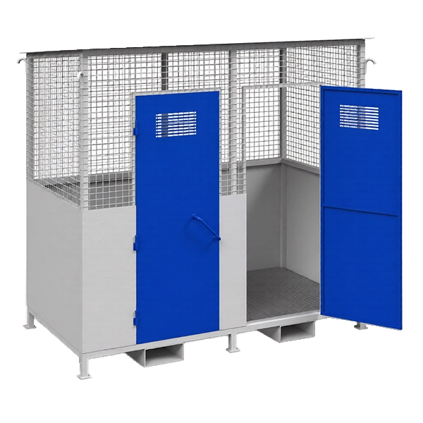 клеть для хранения до 21 баллона без креплений сварная, оцинкованный настил