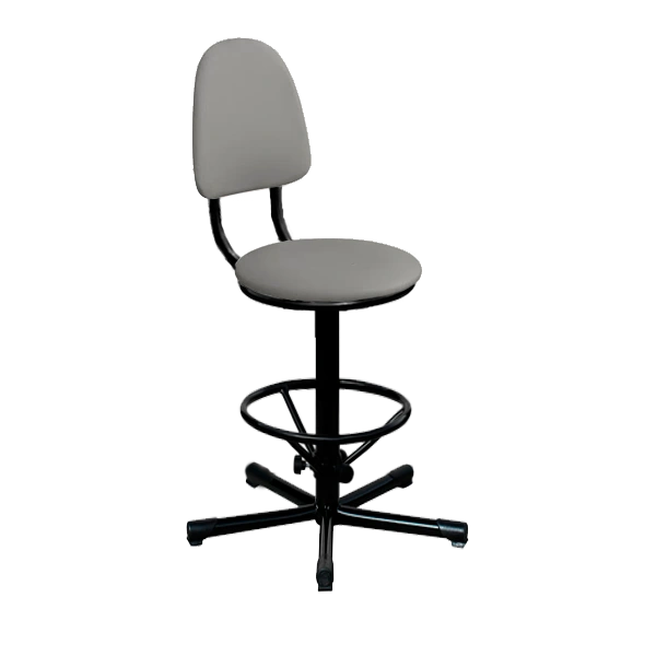Промышленный стул светло-серый КР03 каркас черный промышленный стул светло-серый кр03 каркас черный фото