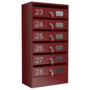 почтовый ящик 6-секционный серия эталон колор с окошком фото