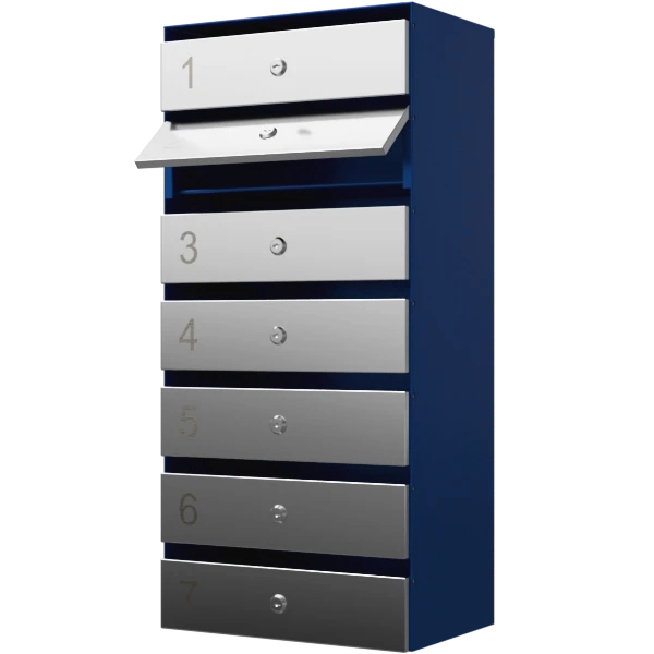 почтовый ящик 7-секционный серия ультра инокс фото