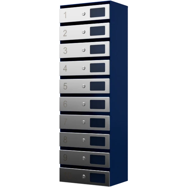 почтовый ящик 10-секционный серия ультра инокс