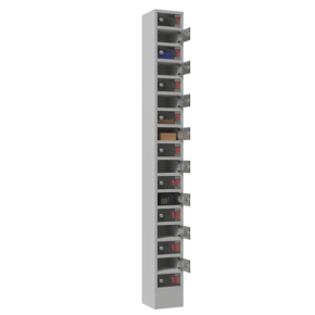 шкаф для хранения мобильных телефонов шст 17 с дверками из оргстекла