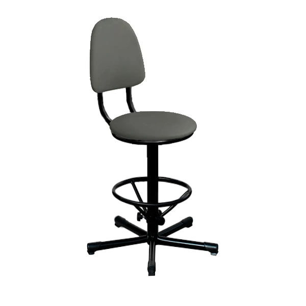 Промышленный стул серый КР03 каркас черный промышленный стул серый кр03 каркас черный фото