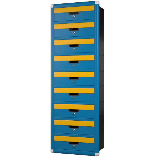 встраиваемый почтовый ящик на 9 квартир серия евро фото