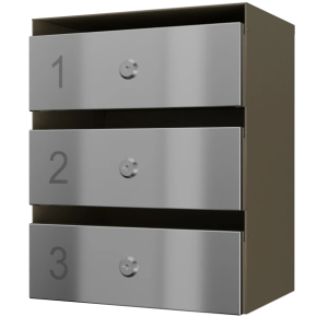 почтовый ящик 3-секционный серии ультра инокс смарт фото