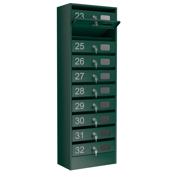 почтовый ящик 10-секционный серия эталон колор с окошком фото