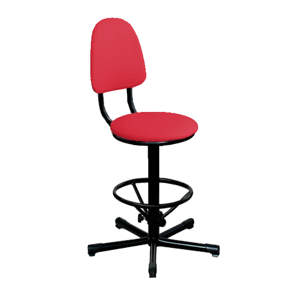Промышленный стул красный КР03 каркас черный промышленный стул красный кр03 каркас черный фото