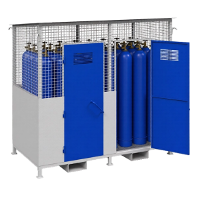 клеть для хранения до 21 баллона без креплений сварная, оцинкованный настил