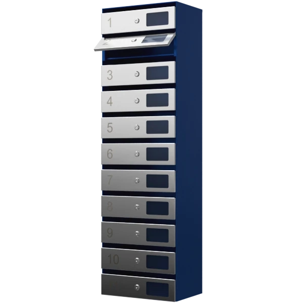 почтовый ящик 11-секционный серия ультра инокс