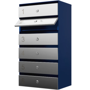 почтовый ящик 6-секционный серия ультра инокс