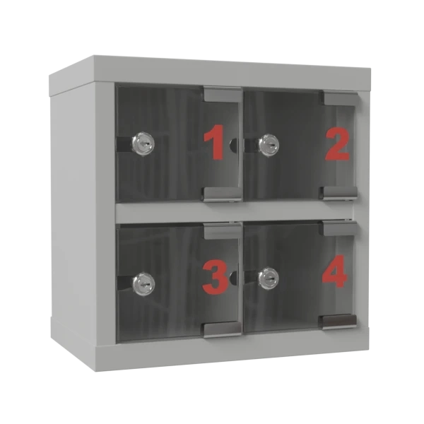 шкаф для хранения мобильных телефонов шм 4 с дверками из оргстекла