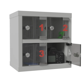 шкаф для хранения мобильных телефонов шм 4 с дверками из оргстекла