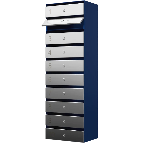 почтовый ящик 10-секционный серия ультра инокс