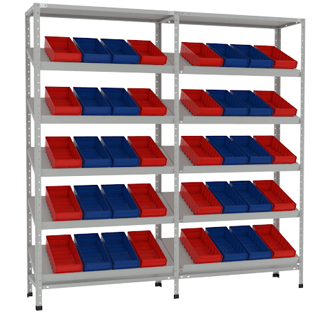 Стеллаж серии СТ-012 с наклонными полками