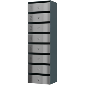 почтовый ящик 8-секционный серия ультра инокс смарт фото