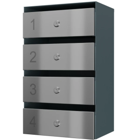 почтовый ящик 4-секционный серия ультра инокс смарт фото