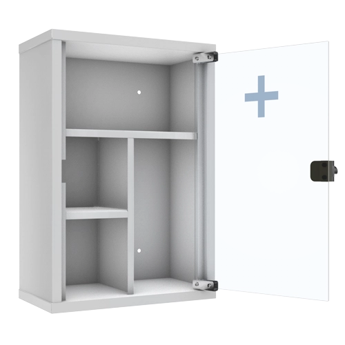 аптечка настенная со стеклянной дверцей