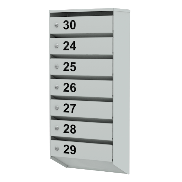 Ящик почтовый металлический на 6 квартир серия Базис Лайт