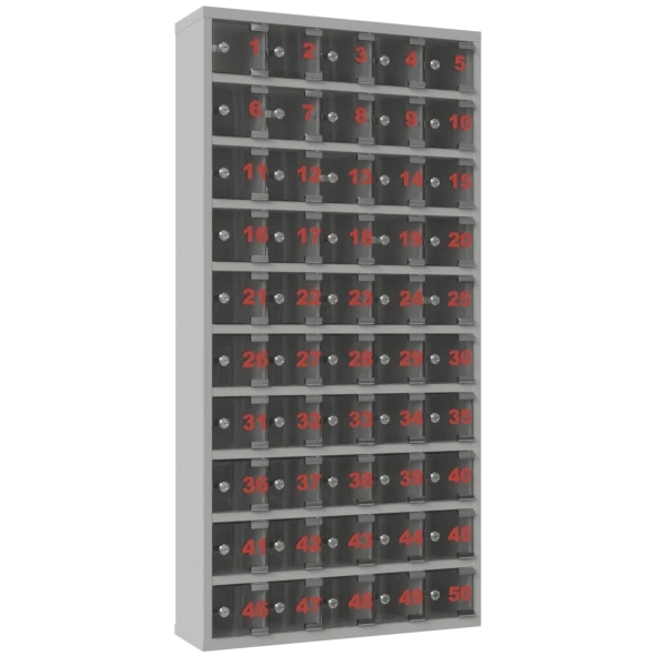 шкаф для хранения мобильных телефонов шм 50 с дверками из оргстекла