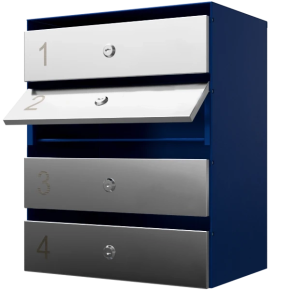 почтовый ящик 4-секционный серия ультра инокс