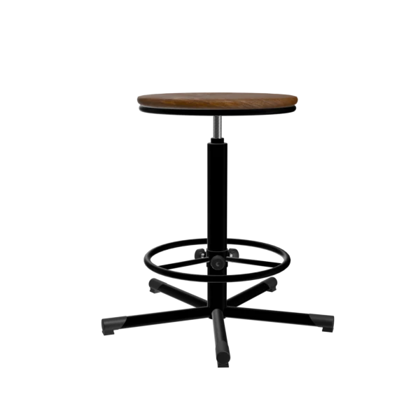 табурет мдф винтовой т02-1 каркас черный фото