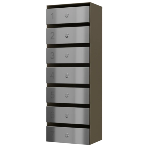 почтовый ящик 7-секционный серия ультра инокс смарт фото