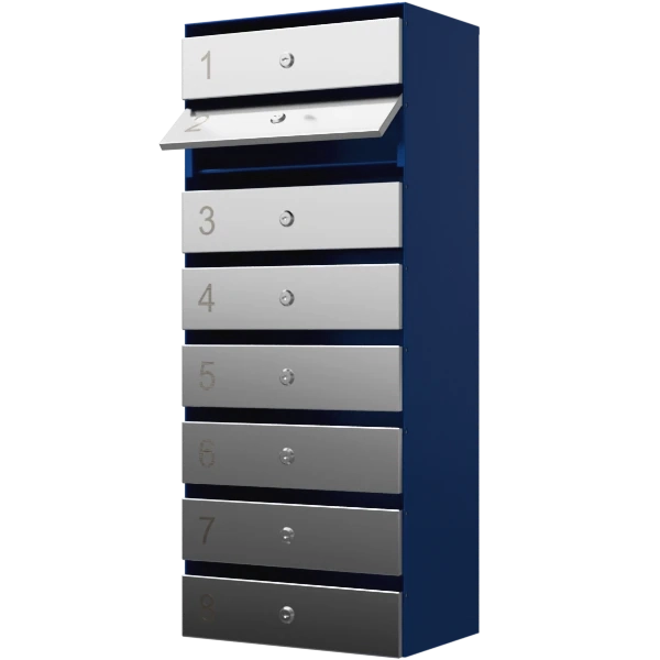 почтовый ящик 8-секционный серия ультра инокс фото