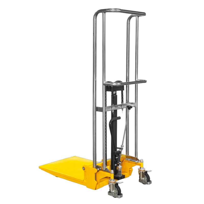 штабелер гидравлический pj4150 (400 кг; 1,5 м; с вилами и площадкой) smartlift фото