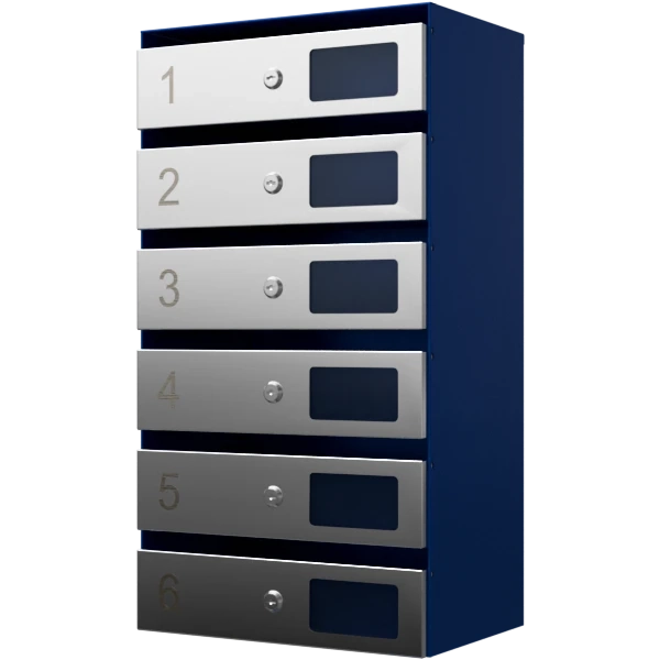 почтовый ящик 6-секционный серия ультра инокс