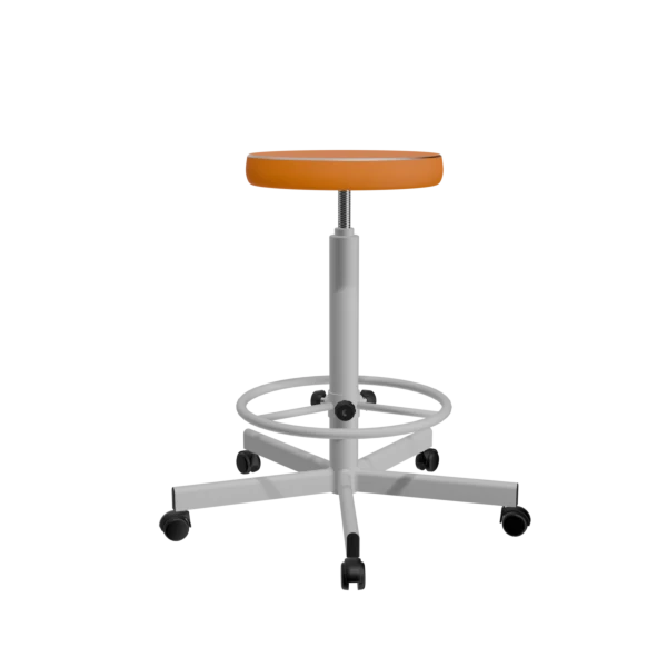 табурет на винтовой опоре т02-1/к оранжевый фото