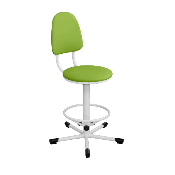 Промышленный стул светло-зеленый КР03 каркас белый промышленный стул светло-зеленый кр03 каркас белый фото