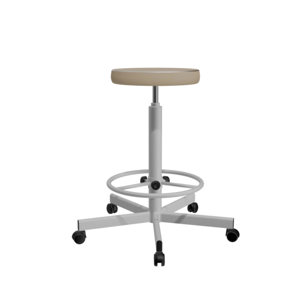 табурет на винтовой опоре т02-1/к кремовый фото