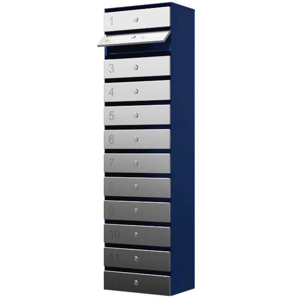 почтовый ящик 12-секционный серия ультра инокс