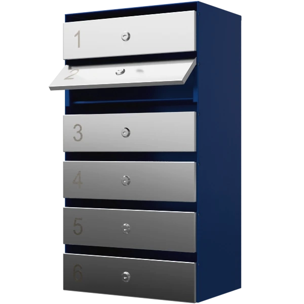 почтовый ящик 6-секционный серия ультра инокс