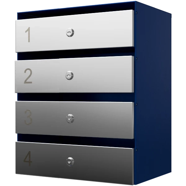 почтовый ящик 4-секционный серия ультра инокс