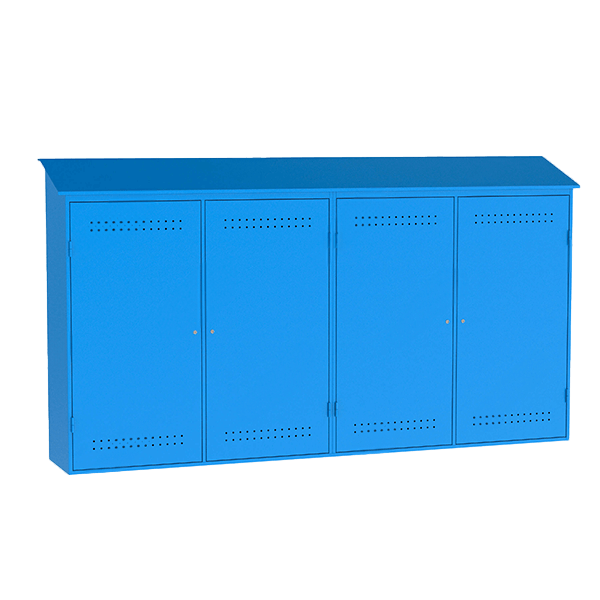 Шкаф металлический для газовой рампы (5 баллонов) 2000х2607х560