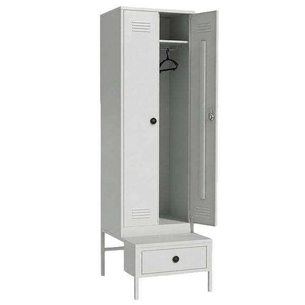 шкаф 2200×600×770 на подставке с ящиком с электронным замком