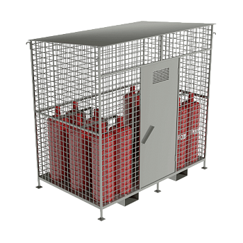 Хранилище для 12 пропановых баллонов оцинкованное хранилище для 12 пропановых баллонов оцинкованное фото