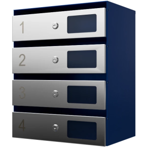 почтовый ящик 4-секционный серия ультра инокс