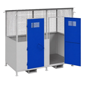 клеть для хранения до 21 баллона без креплений сварная, оцинкованный настил