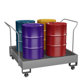 поддон для 4 бочек на колёсах фото