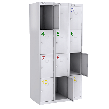 шкаф для сумок на 12 ячеек фото