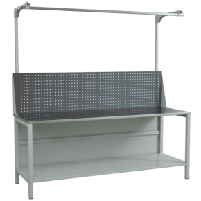 верстак 2000 с полкой и экраном с консолями фото