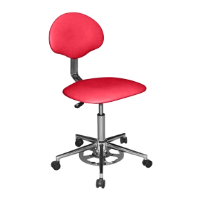 кресло с ножным подъемом кр12 (обивка) красное фото