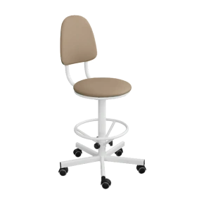 Промышленный стул кремовый КР03/К каркас белый промышленный стул кремовый кр03/к каркас белый фото