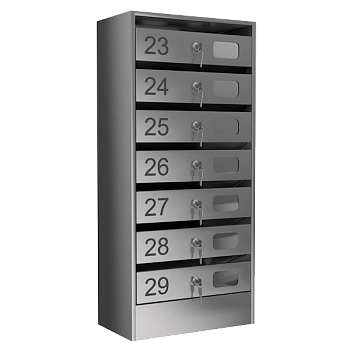 почтовый ящик 7-секционный серия эталон премиум с окошком фото