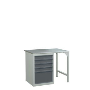 верстак 1000 с тумбой с 5 выдвижными ящиками фото